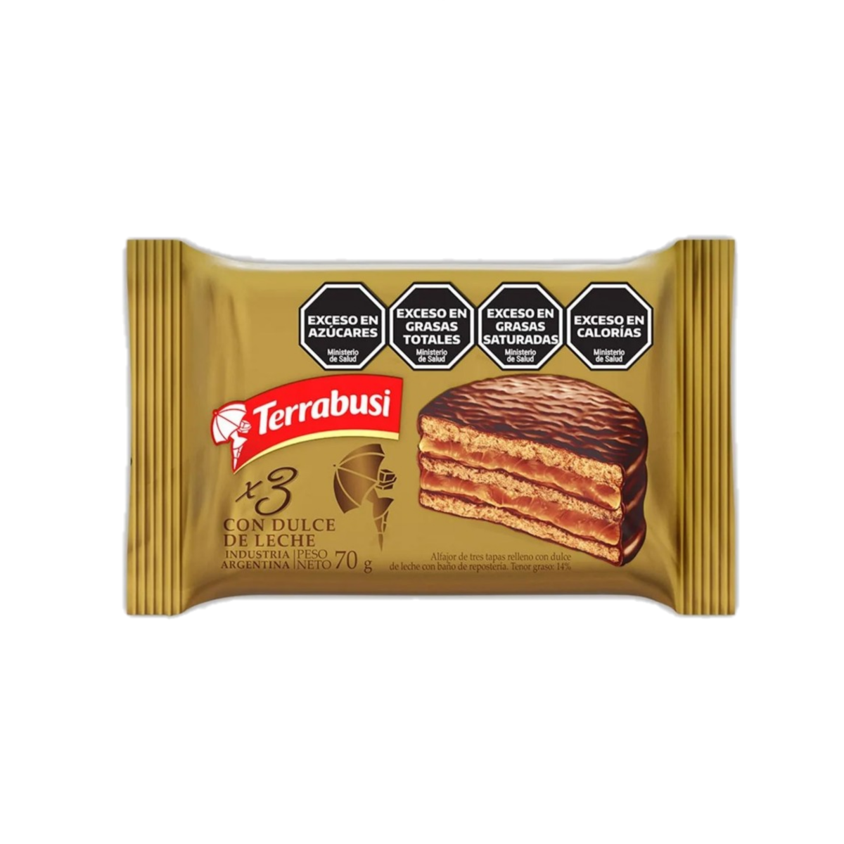 Alfajor chocolate triple Terrabusi -70 Gr